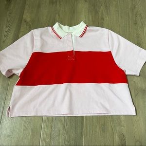 Tory Sport Cropped Polo EUC